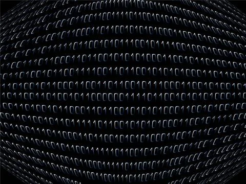 Binary black hole Abstract look at digital information twisting in space a... Stock Photos