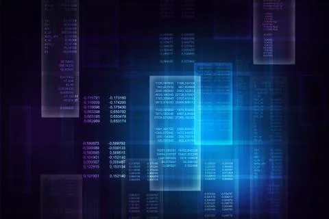 Binary blue computer code Stock Illustration