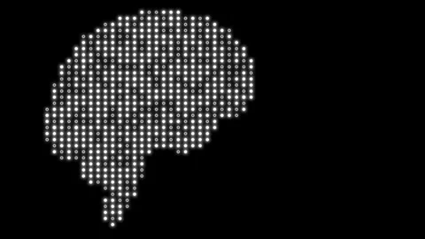 Binary Brain Simulation. Stock Footage 94002922