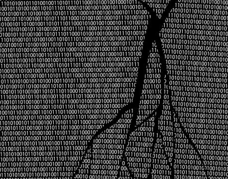 Binary breakdown Stock Illustration