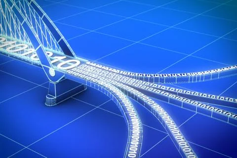 Binary City Stock Illustration