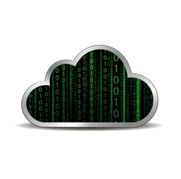 Binary Cloud Computing Stock Illustration