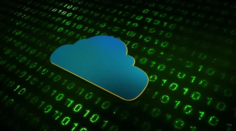 Binary Cloud Stock Footage 28760117