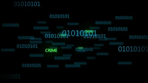 Binary Code 003 - Crime - 25 fps Stock Footage 25546367