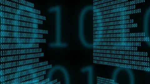 Binary Code 005 - Blue - 25 fps Stock Footage 26641406