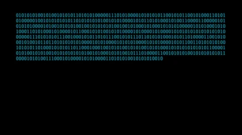 Binary Code 006 - Blue - 60 fps Stock Footage 26641766