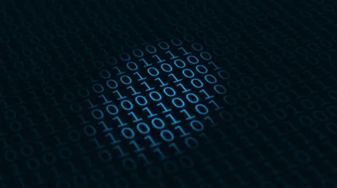 Binary Code 032 - Blue - 24 fps Stock Footage 26641984