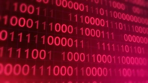 BINARY CODE 3D BG WITH CAMERA MOVEMENT. ABSTRACT BINARY 0 AND 1 CODE FALLIN.. 스톡 일러스트