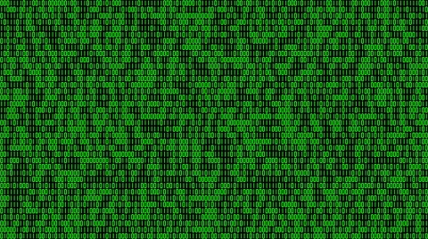 Binary code - 4k 30fps loop, seamless composition - green numbers on black ba Stock Footage 65516835