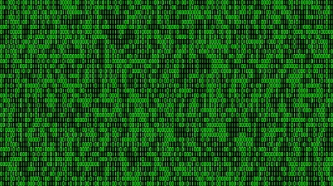 Binary code - 4k 30fps loop - green numbers on black background, vertical mov Stock Footage 65521305
