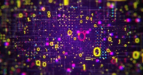 Binary Code 8 bit background. Motion graphics element. Stock Footage 123508358