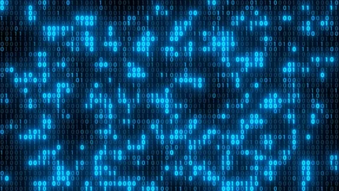 Binary code abstract animation video Stock Footage 131380307