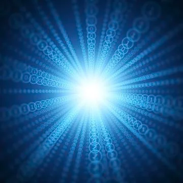 Binary code, abstract artwork Illustrazione stock