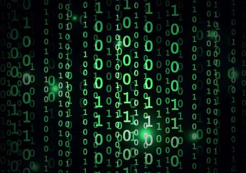 Binary code in abstract background Stock Illustration