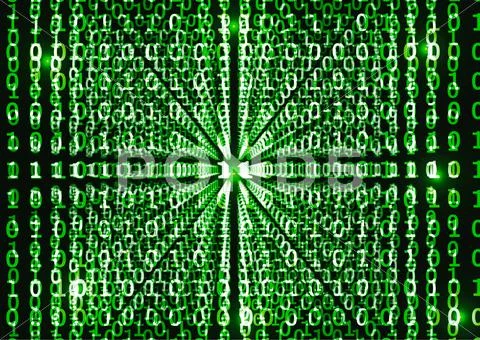 Binary code in abstract background ~ Clip Art #56296471