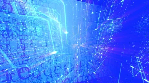 Binary Code. Abstract Big Data background.  Data Stream Stock Footage 100340045
