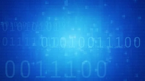Binary code Abstract blue background, science, programming, internet, ai, Stock Footage 245407139