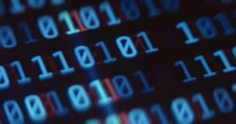 Binary code, abstract digital background changing colors Stock Footage 321751770