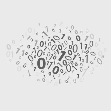 Binary code with abstract information background vector Stock Illustration