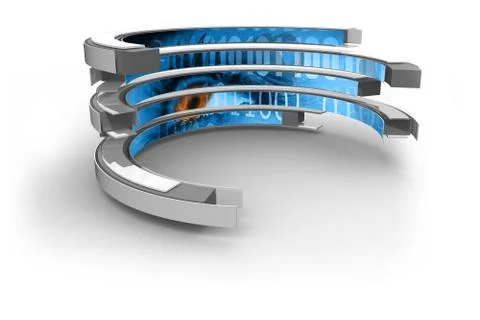 Binary code on abstract screen Stock Illustration