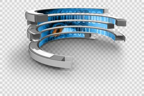 Binary code on abstract screen Stock Illustration