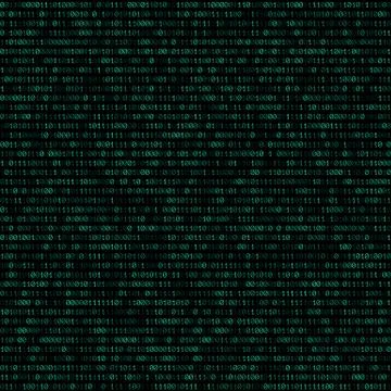 Binary code abstract seamless pattern. Stock Illustration