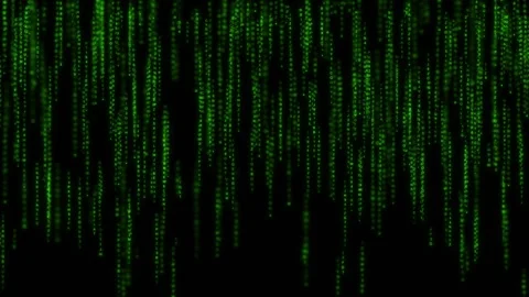 Binary code ai futuristic abstract dark fast moving binary computer data. cybers Stock Footage 311883078