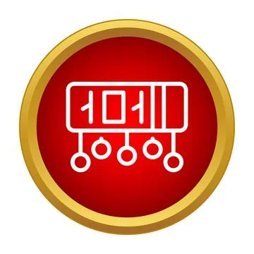 Binary code algorithm icon representing data processing and logic Stock Illustration