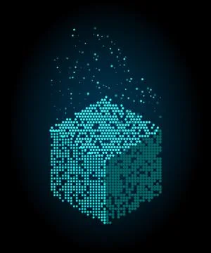 Binary code algorithms. Vector technology background. イラスト素材