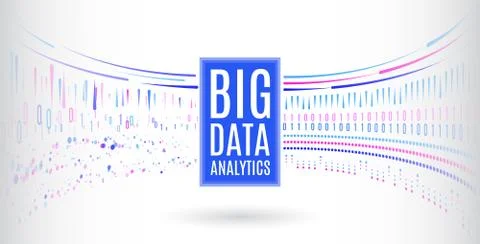 Binary code algorithms. Vector technology background. Stock Illustration