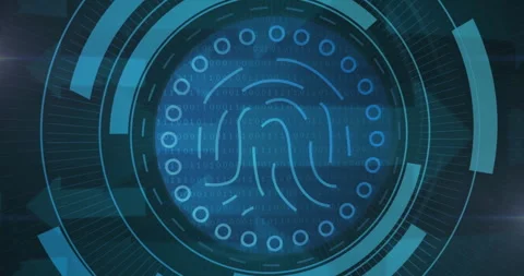 Binary code and circular patterns animation over digital interface background 스톡 동영상 303462943