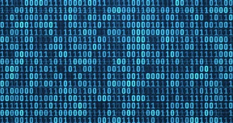 Binary, code and computer language with data for cyber message, virtual Stockbeeldmateriaal 284308927