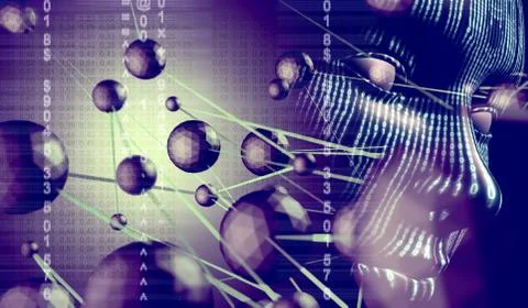 Binary code and cyberspace concept Stock Illustration