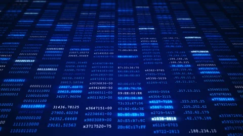 Binary Code and Data Encryption on Network Technology Video stock 102278878