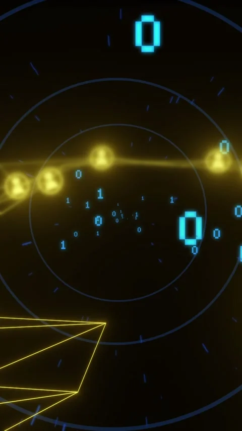 Binary code and network connections over digital tunnel animation Stock Footage 320093232