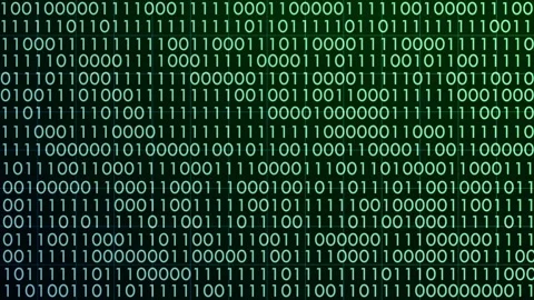 Binary code animated background green Видео 298929174