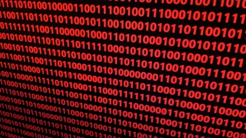 Binary code animation. numbers on the computer program. Video stock 218606839