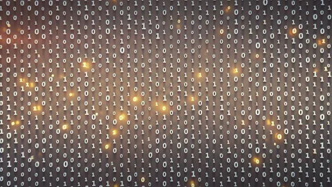 Binary code array with zeros and ones seamless loop 3D render animation Video stock 120884367