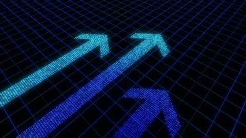 Binary code arrow, data transmission and development Stock Footage 132633954