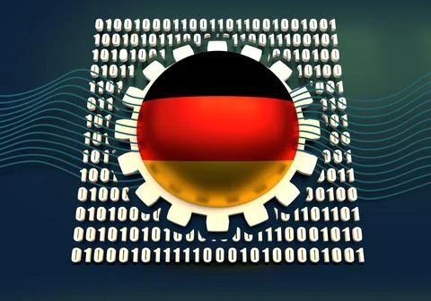 Binary code backdrop Illustration