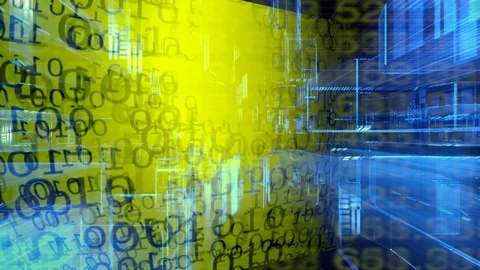Binary Code. Background - Abstract Big Data. Data Stream Stockbeeldmateriaal 100395962