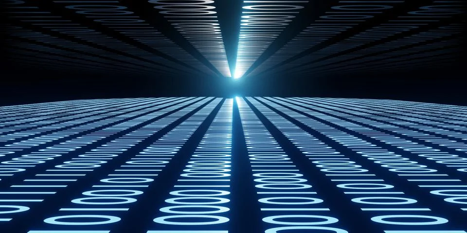 Binary code background abstract technology Digital binary data and secure dat イラスト素材