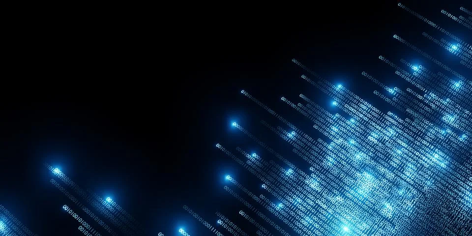 Binary code background abstract technology Digital binary data and secure dat イラスト素材