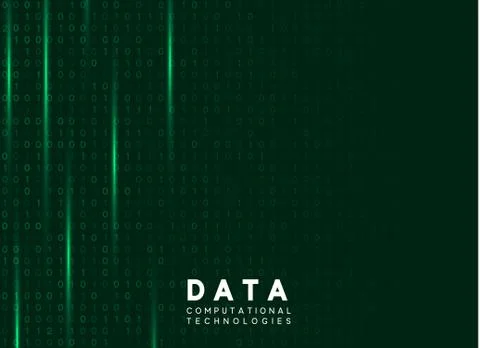 Binary code background. Big data visualization Stock Illustration