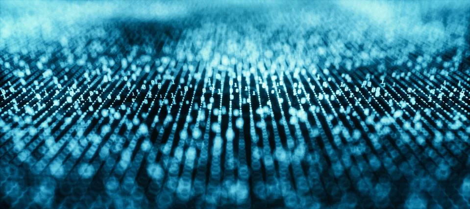 Binary Code Background Blue Stock Illustration