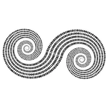 Binary Code Background. Decryption and Encoding Stock Illustration