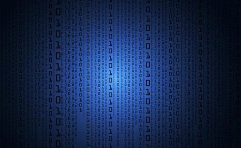 Binary code background. Digital binary data with streaming digital code. Fu.. Stock Photos