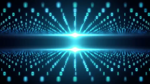 Binary code background with digital code grid looped 库存影片 237118183