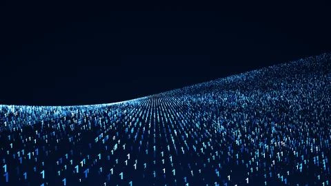 Binary Code Background. Digital illustration Stock Illustration