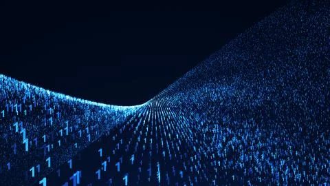 Binary Code Background. Digital illustration Stock Illustration